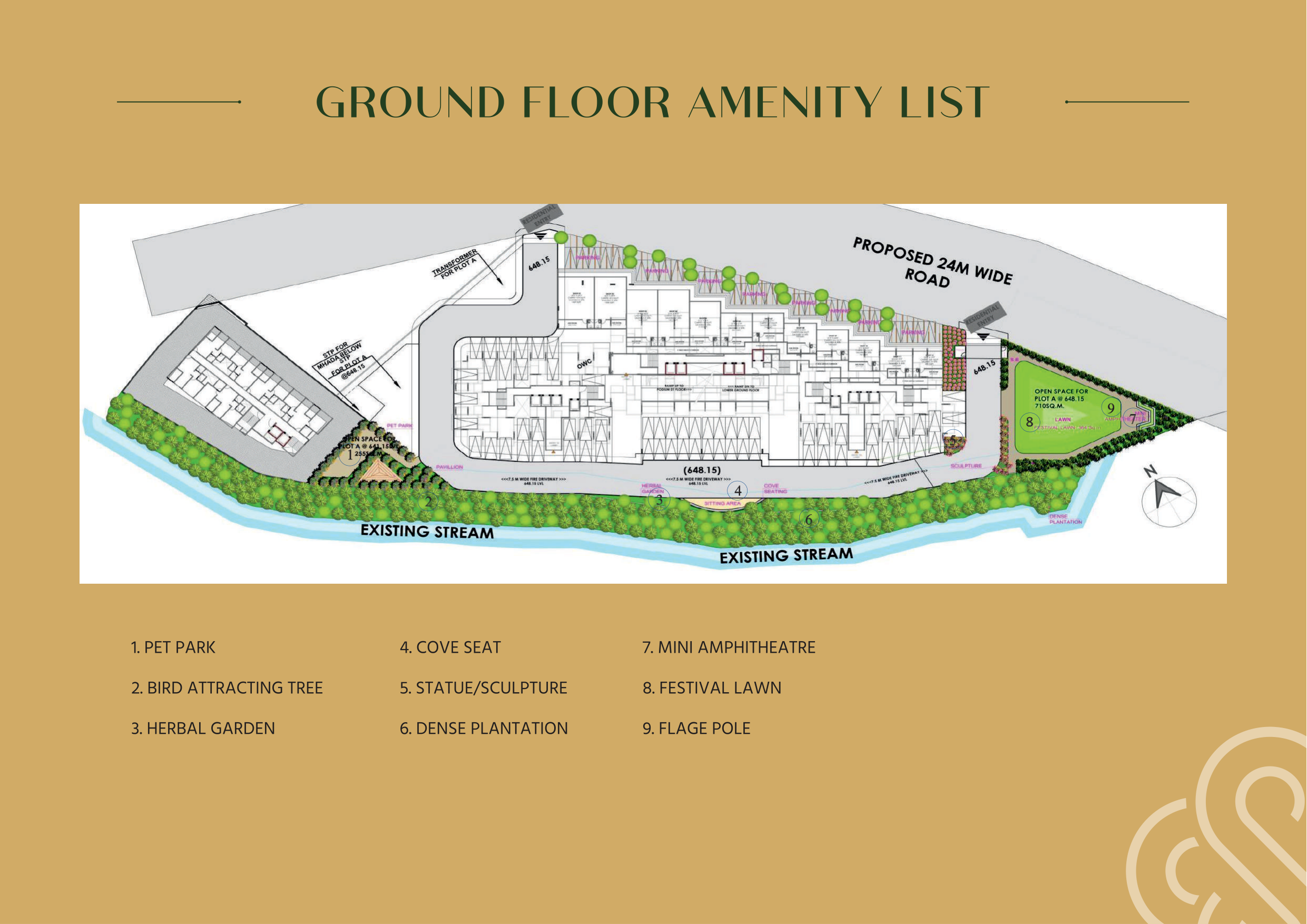 Ground floor amenities plan