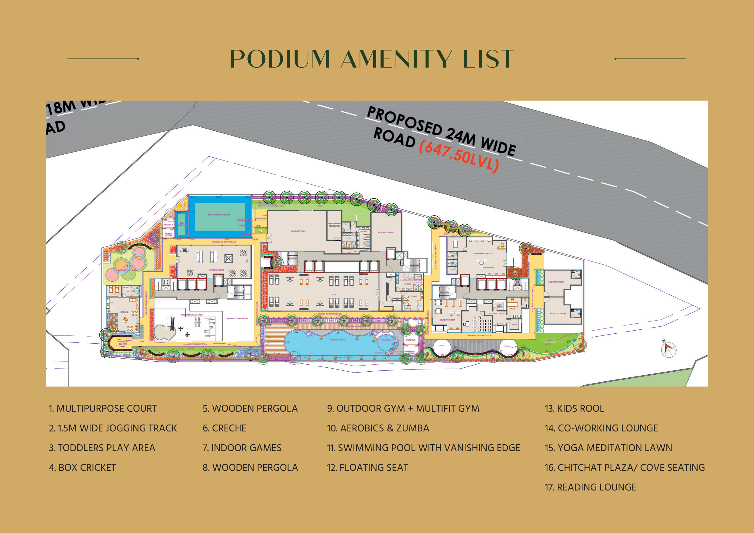 Podium amenities plan